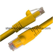 CAT6A Snagless Unshielded Cable de conexión de red UTP 10 Gigabit Yellow